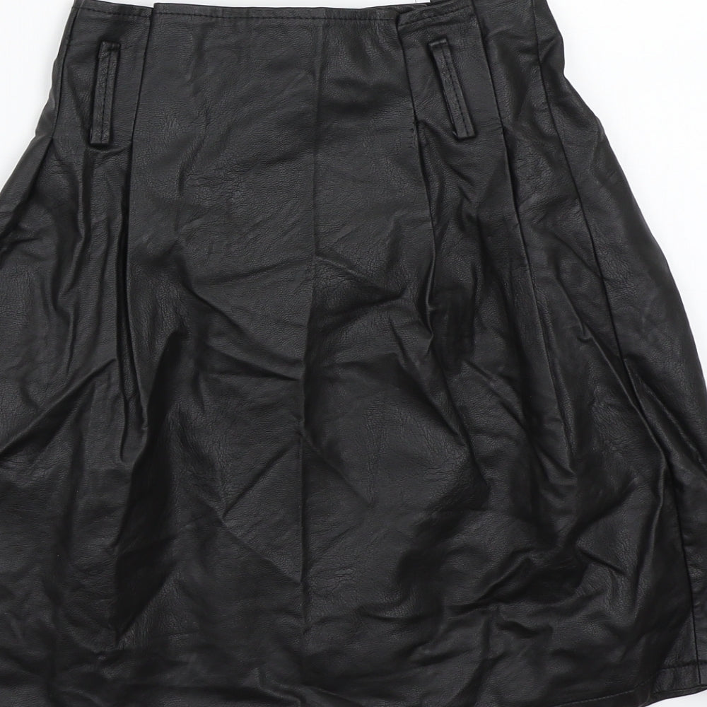 Preworn Womens Black   A-Line Skirt Size S
