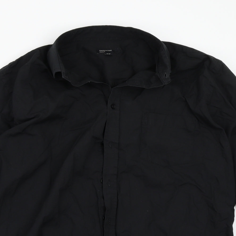 Cedar Wood State Mens Black    Button-Up Size 15.5