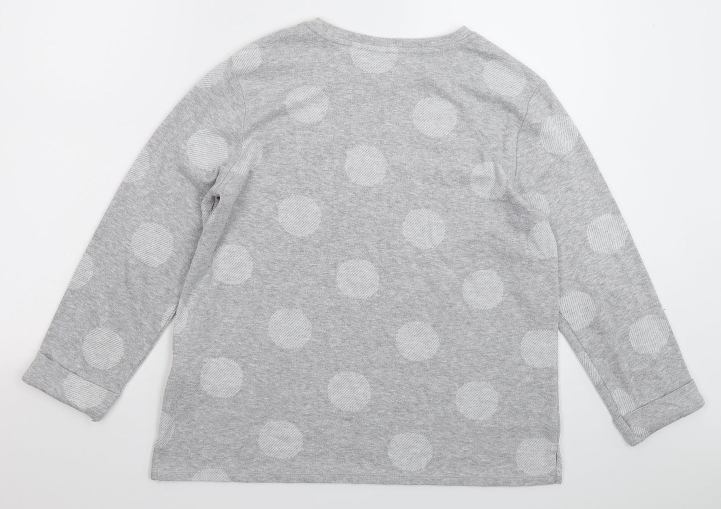 Marks and Spencer Womens Grey Polka Dot  Pullover Sweatshirt Size 12