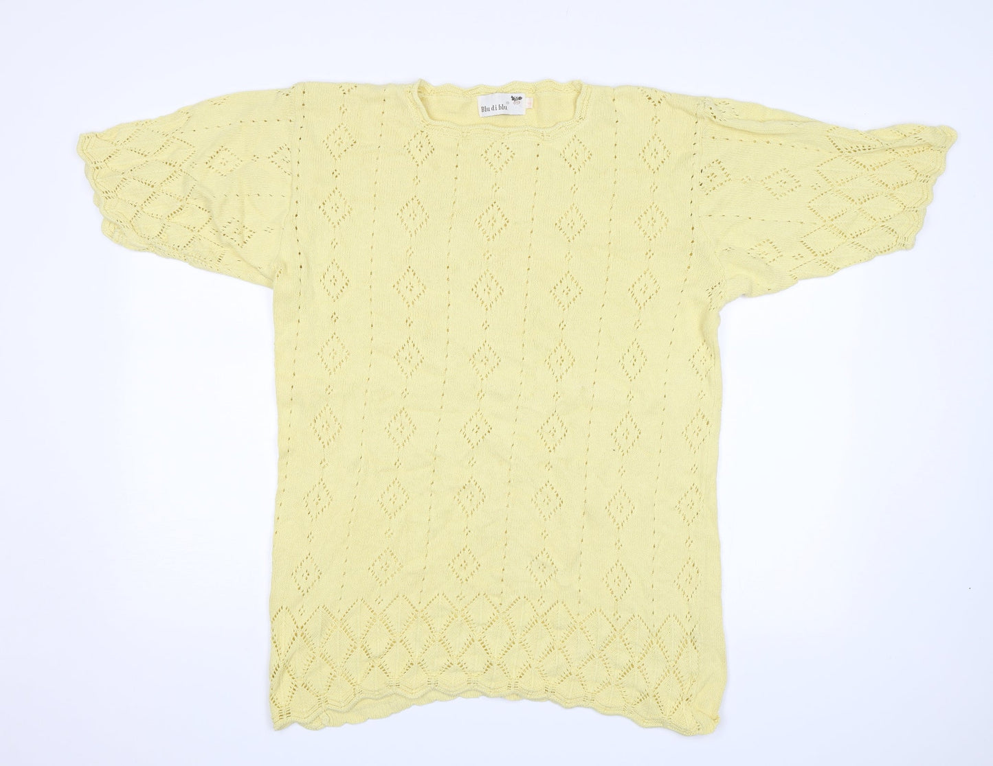 Blue di blu Womens Yellow   Pullover Jumper Size S