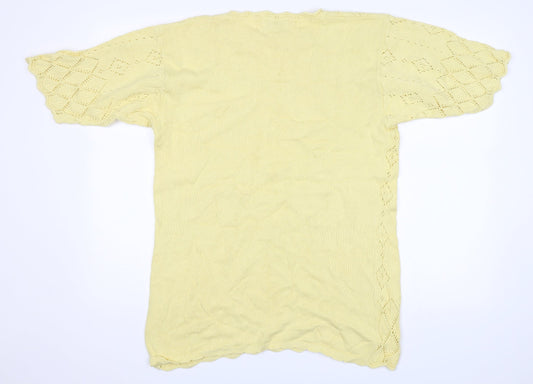 Blue di blu Womens Yellow   Pullover Jumper Size S