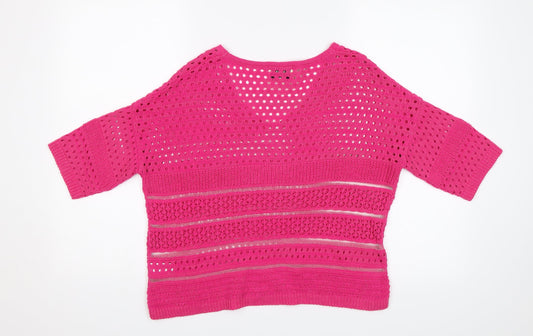 Papaya Womens Pink   Jersey Blouse Size S