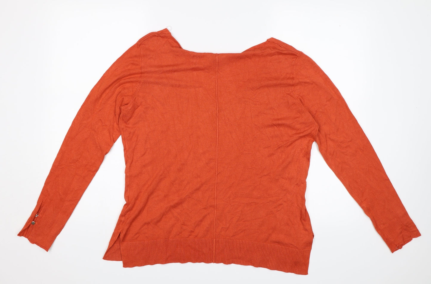 Encuentro Womens Orange   Jersey Blouse Size 2XL