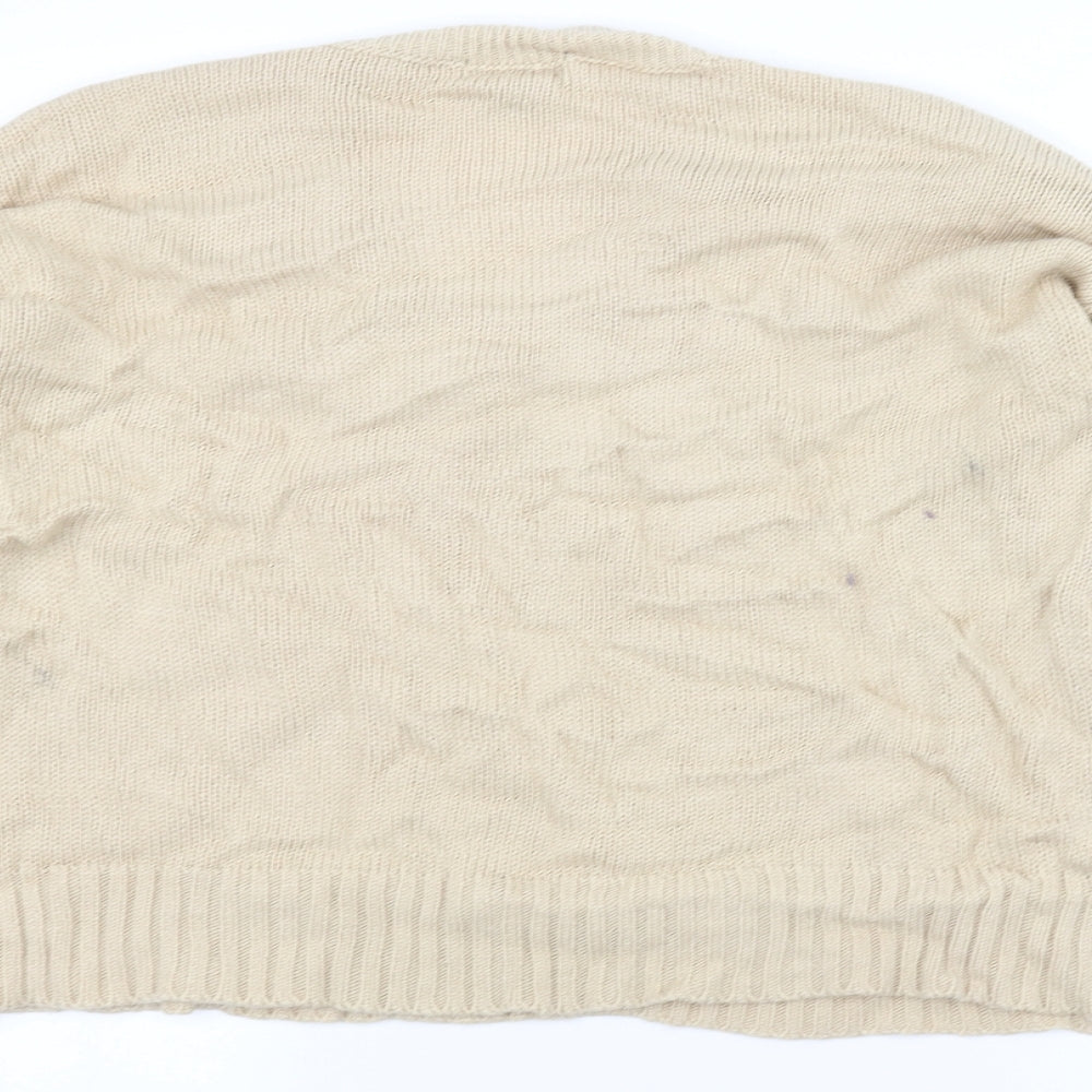 QED London Womens White  Knit Pullover Jumper Size M