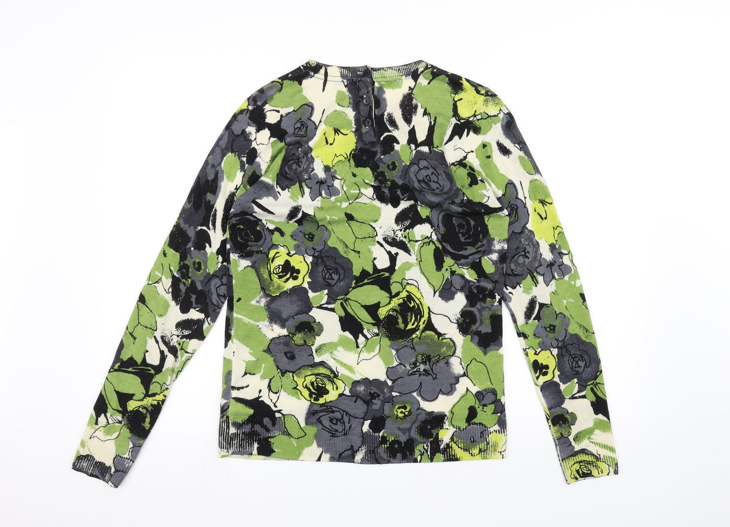 Kenar Womens White Floral  Pullover Jumper Size M