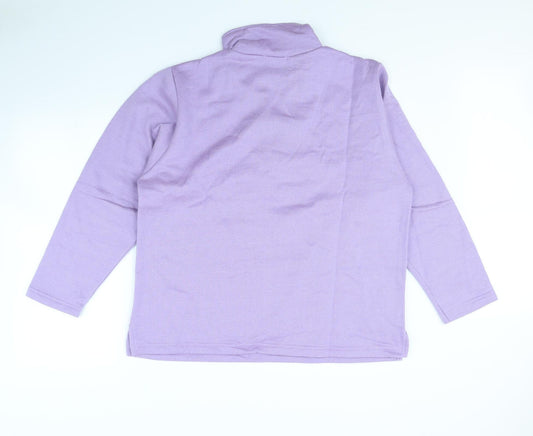 Afibel Womens Purple   Henley Jumper Size 14