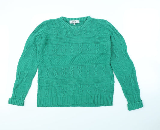 Lily Ella Womens Green   Pullover Jumper Size M