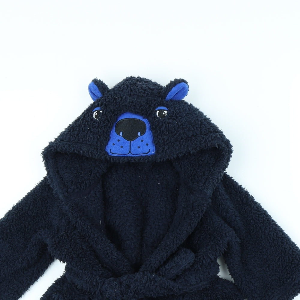 Nutmeg Boys Blue Solid   Robe Size 2 Years  - BEAR