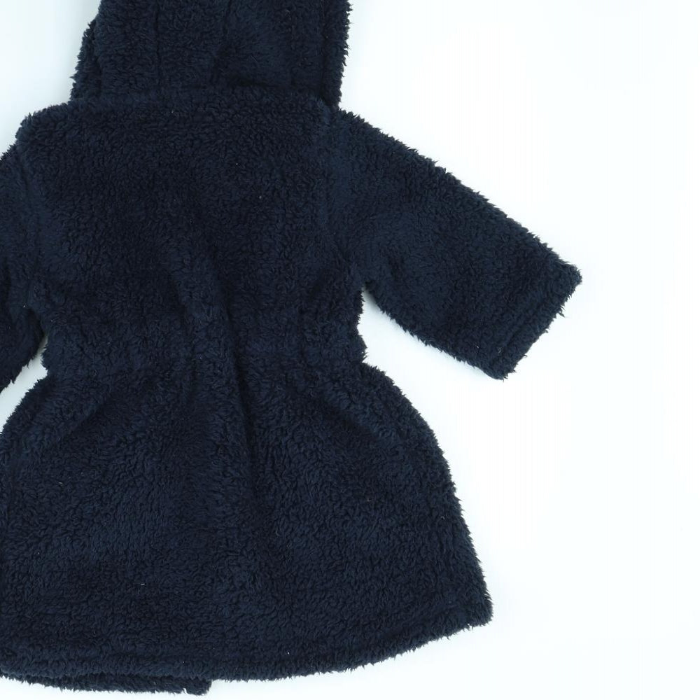 Nutmeg Boys Blue Solid   Robe Size 2 Years  - BEAR