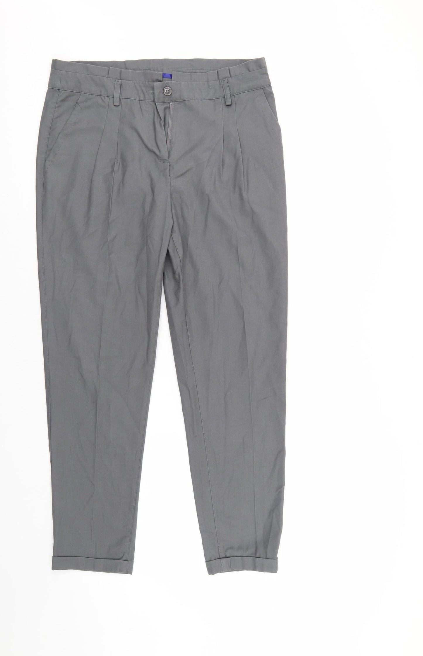 H&M Womens Grey   Trousers  Size 8 L26 in