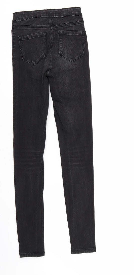 Denim & Co. Womens Black  Denim Straight Jeans Size 4 L28 in