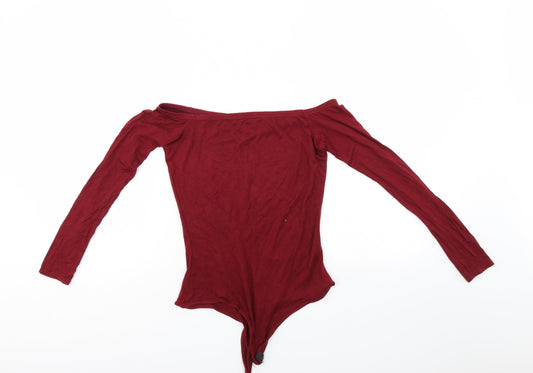 PRETTYLITTLETHING Womens Red   Bodysuit One-Piece Size 12