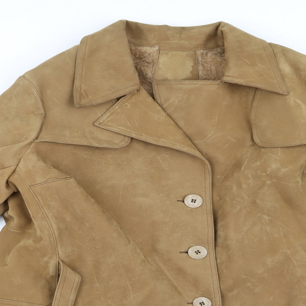 Preworn Womens Beige   Overcoat Coat Size L