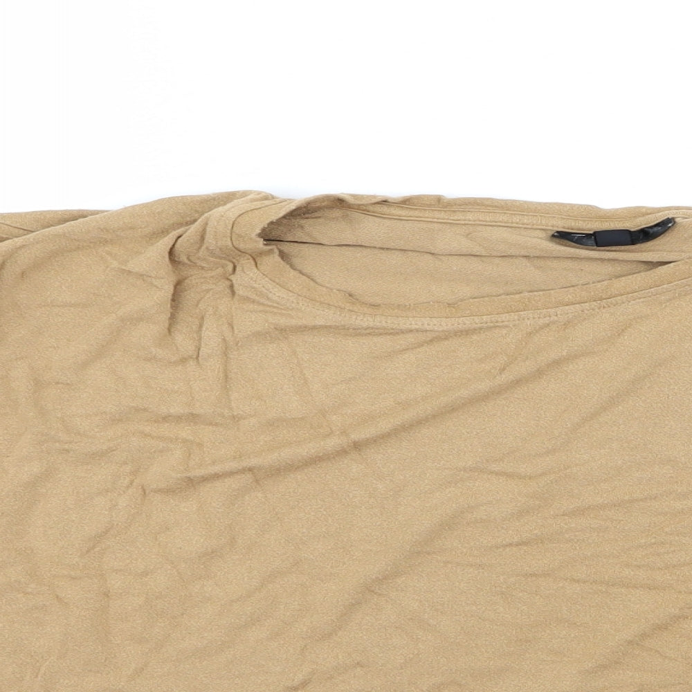 Topshop Womens Beige   Basic T-Shirt Size 6