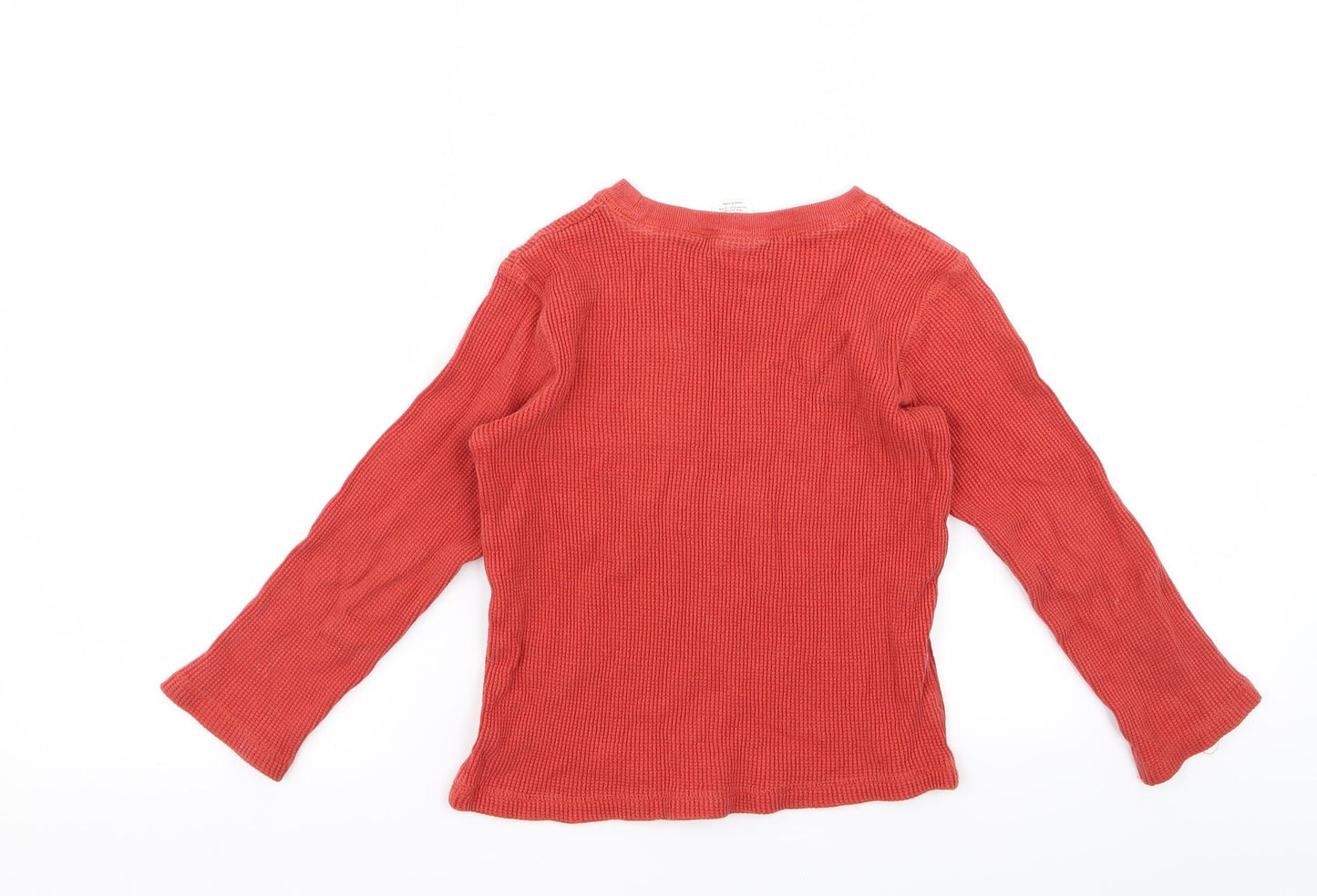Preworn Girls Red   Pullover Jumper Size 7 Years