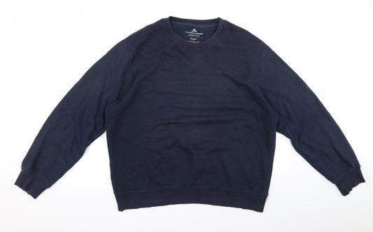 Preworn Mens Black  Rayon Pullover Jumper Size XL