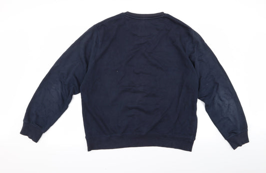 Preworn Mens Black  Rayon Pullover Jumper Size XL