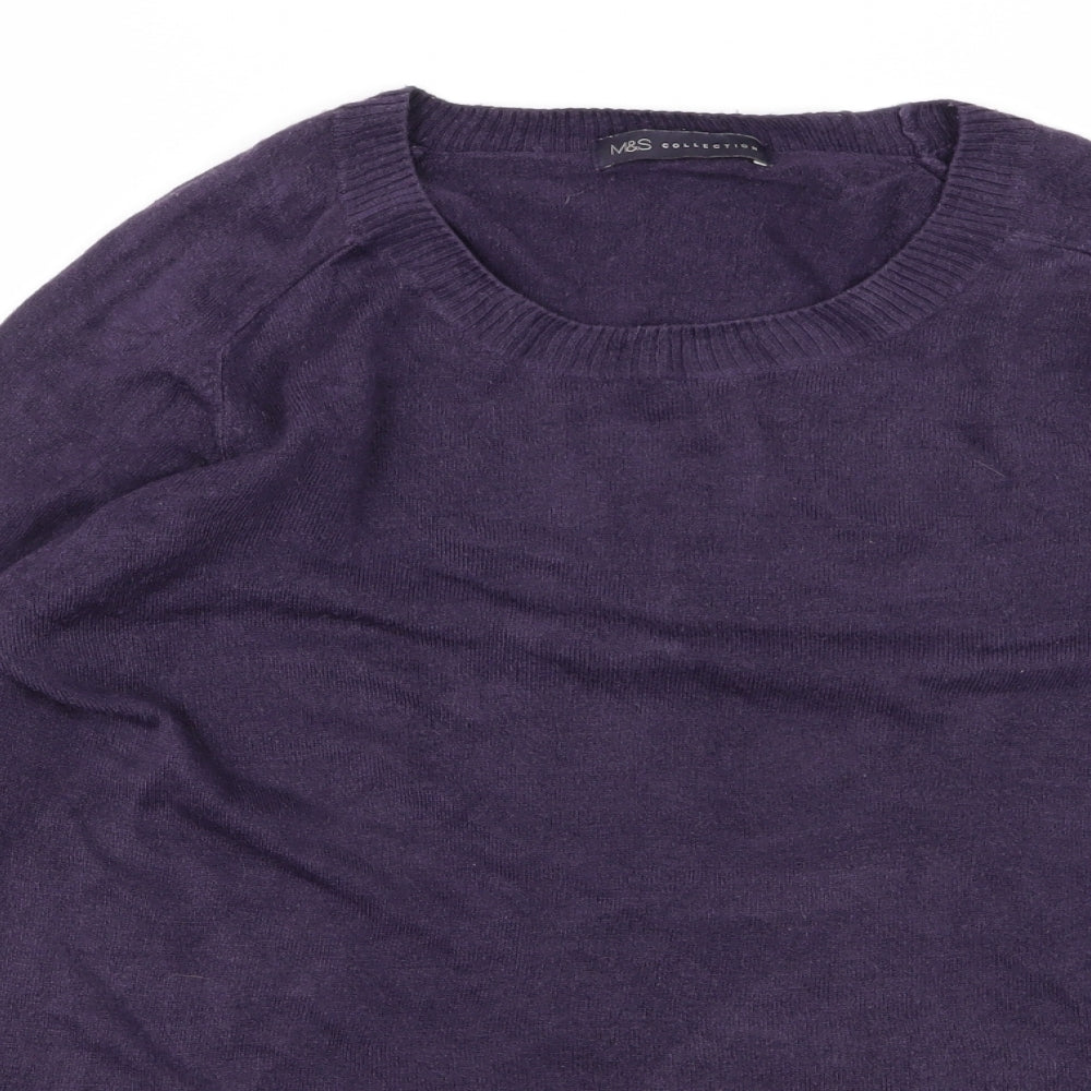 m*s Womens Purple   Pullover Jumper Size 8