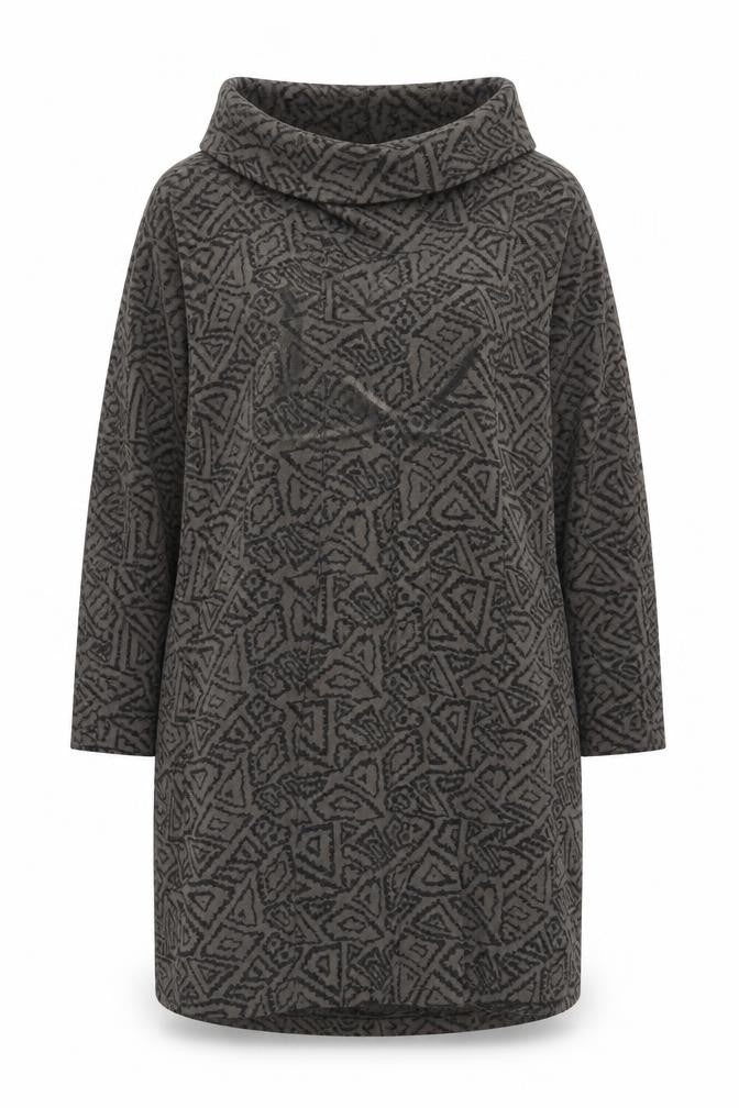 viz.a.viz Womens Brown Geometric  Pullover Jumper Size 12