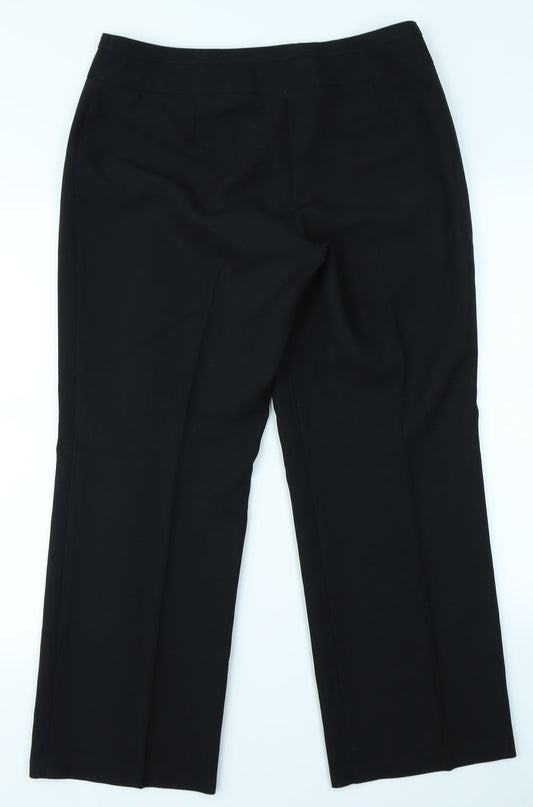 M&S Woman Womens Black   Trousers  Size 14 L26 in