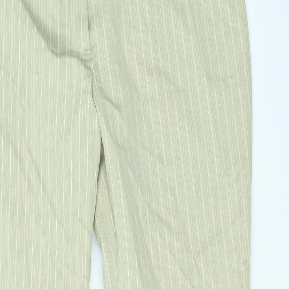 Marks & spencer Womens Brown Striped  Trousers  Size 14 L26 in