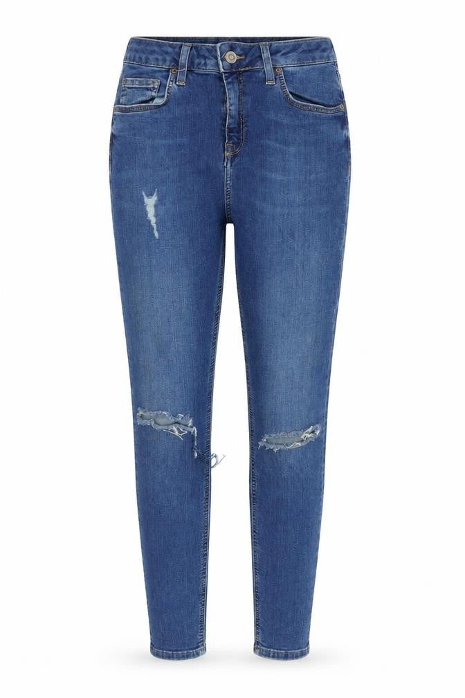 Topshop Womens Blue   Skinny Jeans Size 28 in L30 in - RIPPED JEANS