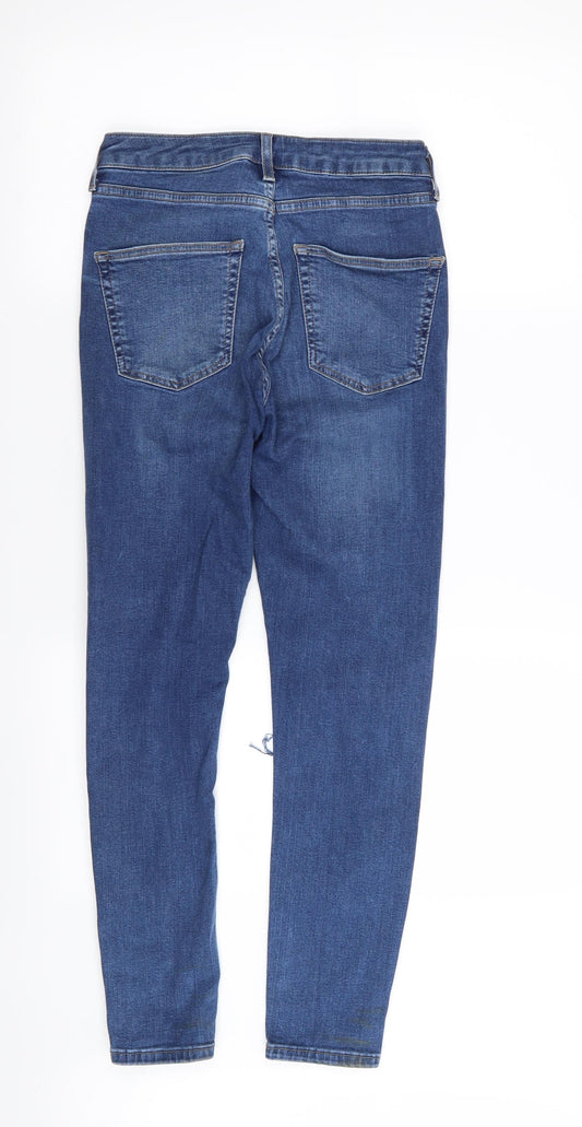 Topshop Womens Blue   Skinny Jeans Size 28 in L30 in - RIPPED JEANS