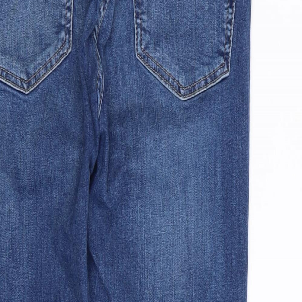 Topshop Womens Blue   Skinny Jeans Size 28 in L30 in - RIPPED JEANS