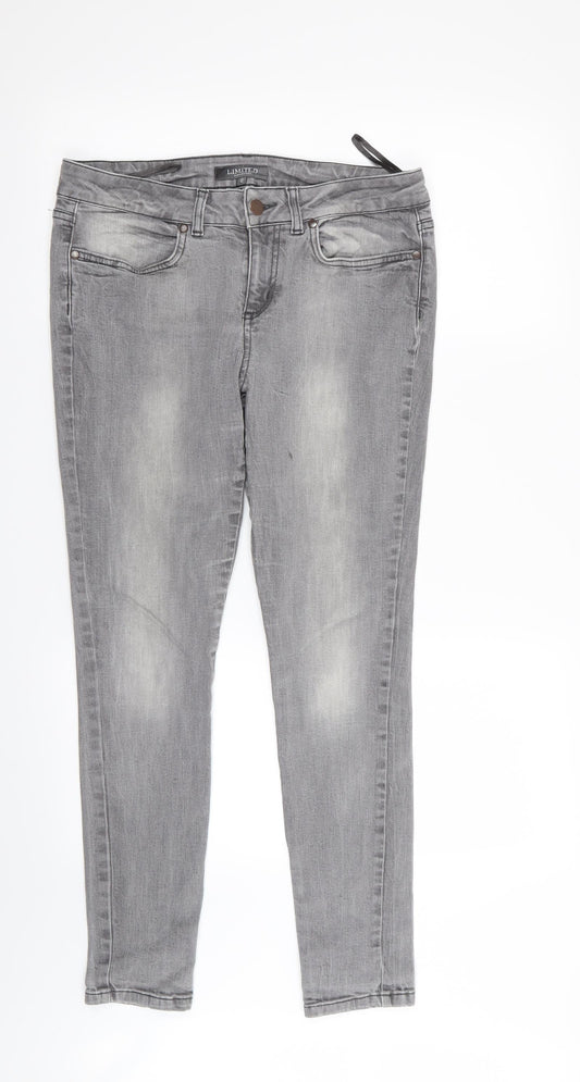 LIMITED Womens Grey   Skinny Jeans Size 12 L28 in