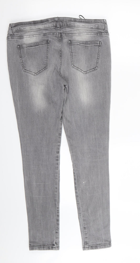 LIMITED Womens Grey   Skinny Jeans Size 12 L28 in