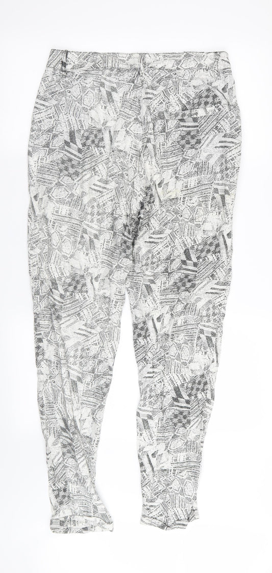 River Island Womens Multicoloured Geometric  Trousers  Size 10 L27 in