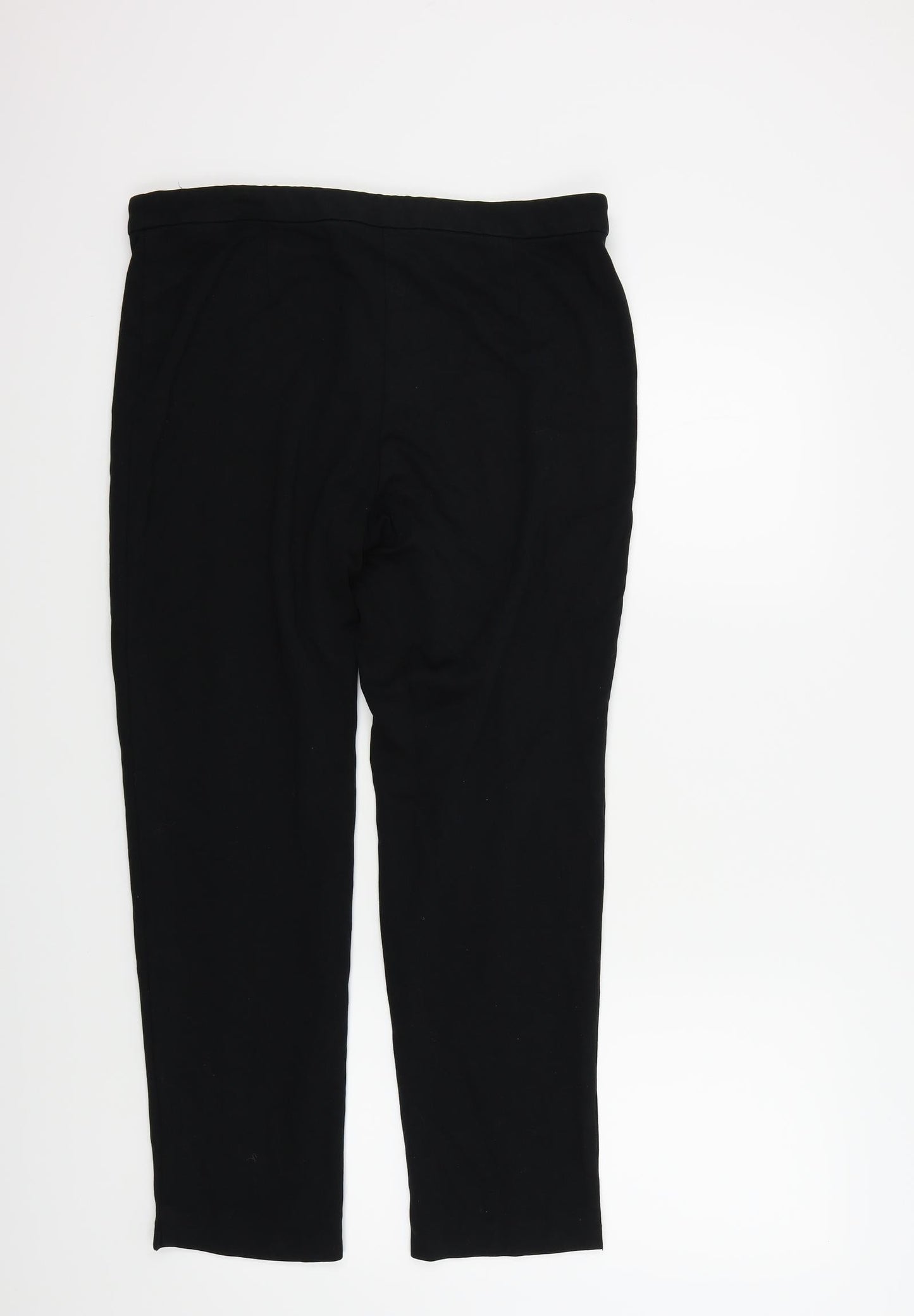 M&S Womens Black   Trousers  Size 12 L20 in
