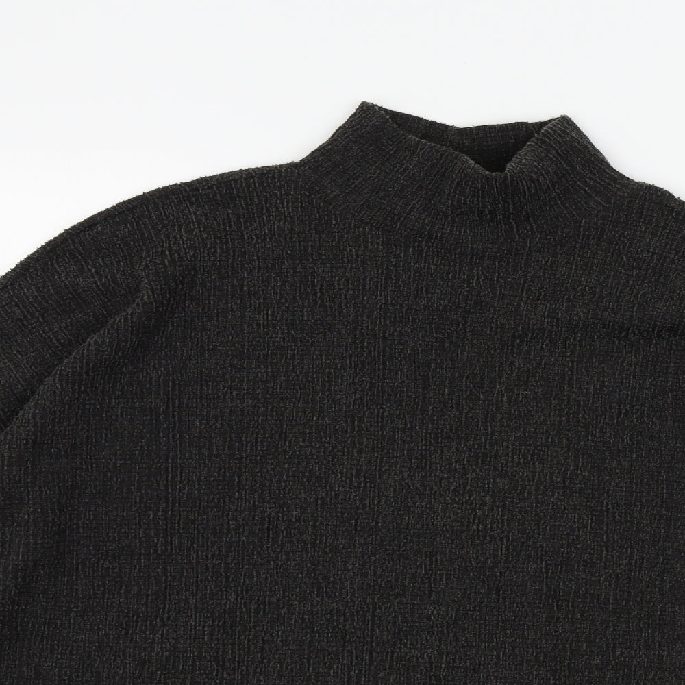 Pieces Womens Grey   Henley Jumper Size L