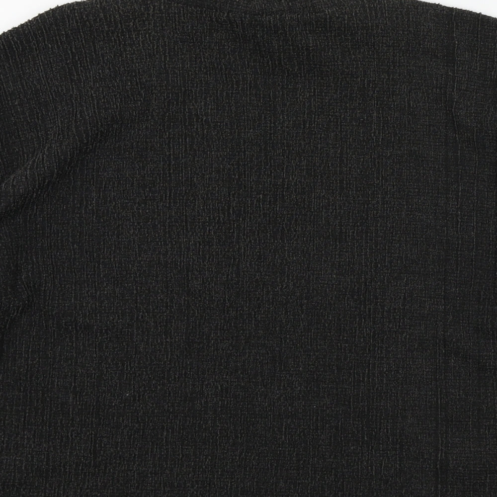 Pieces Womens Grey   Henley Jumper Size L