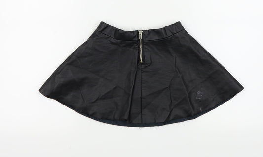 H&M Girls Black Colourblock  Flare Skirt Size 4-5 Years