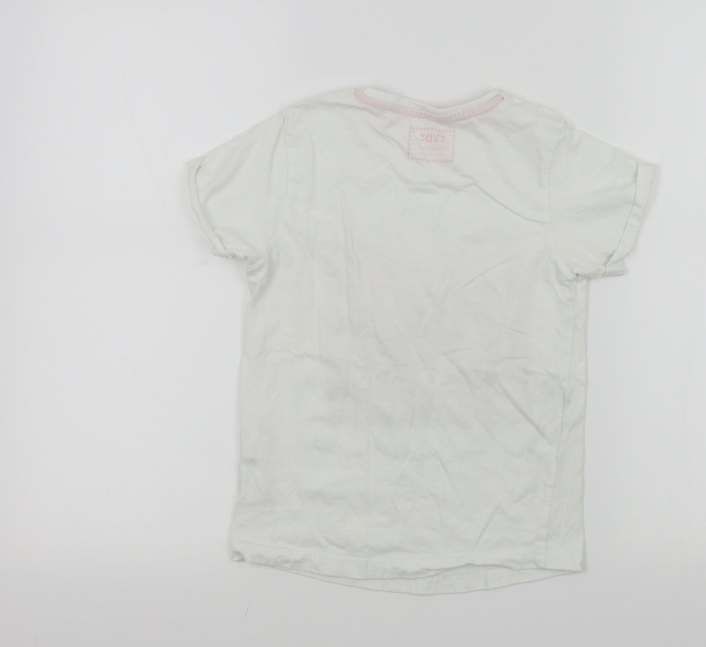 YD Girls White   Basic T-Shirt Size 10 Years  - NYC