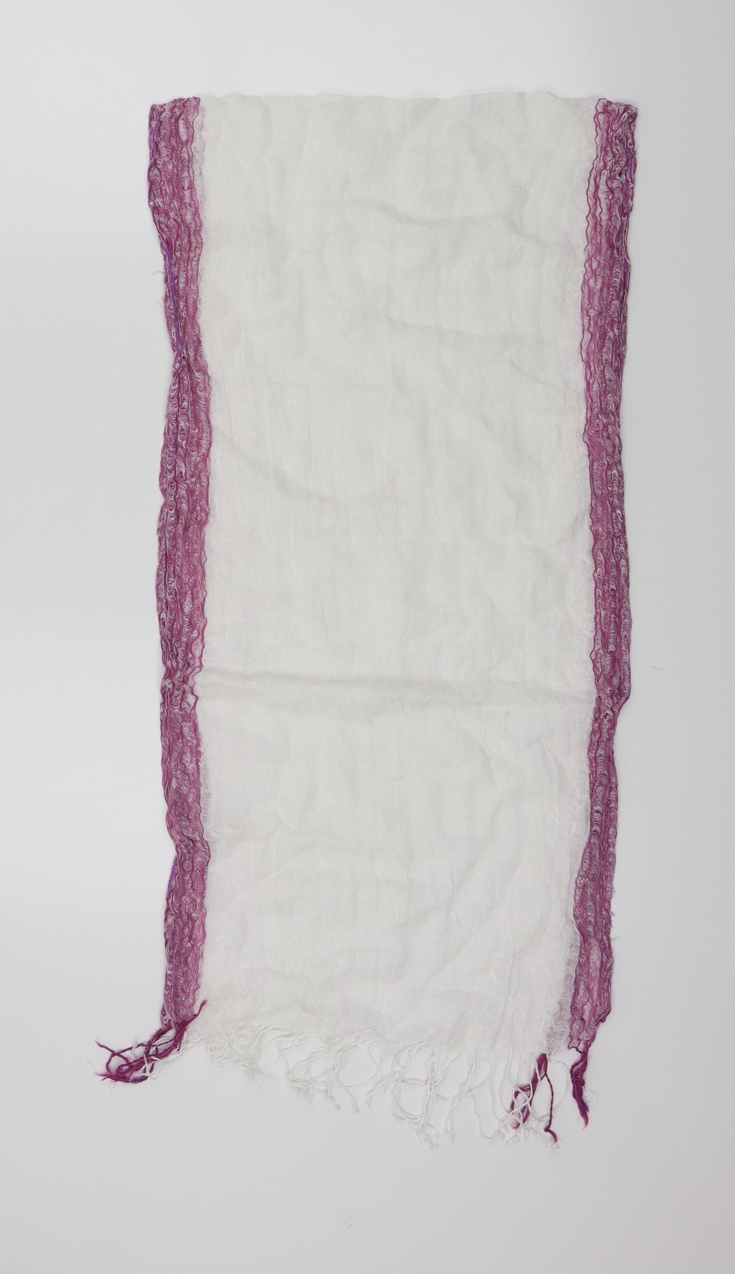 Primark Womens White    Scarf   - Frill Detail
