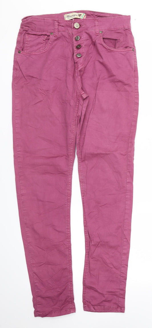 Made in Italy Womens Purple   Straight Jeans Size 30 L30 in
