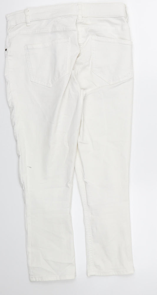 George Womens White   Straight Jeans Size 10 L22 in