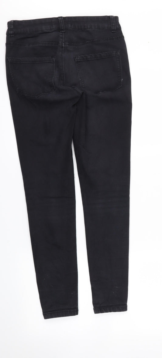 denim &co  Womens Black Houndstooth  Skinny Jeans Size 10 L27 in
