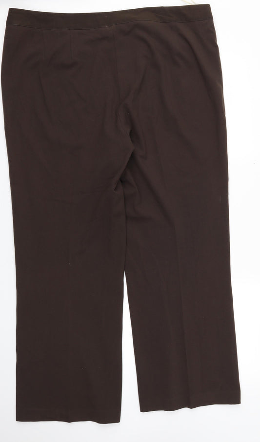 Mia Moda Womens Brown   Trousers  Size 20 L27 in