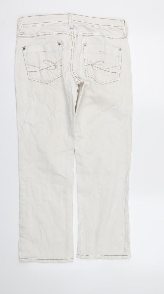 FIVE Womens Ivory   Skinny Jeans Size 10 L25 in