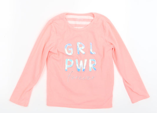 Primark Girls Pink Geometric  Top Pyjama Top Size 8-9 Years