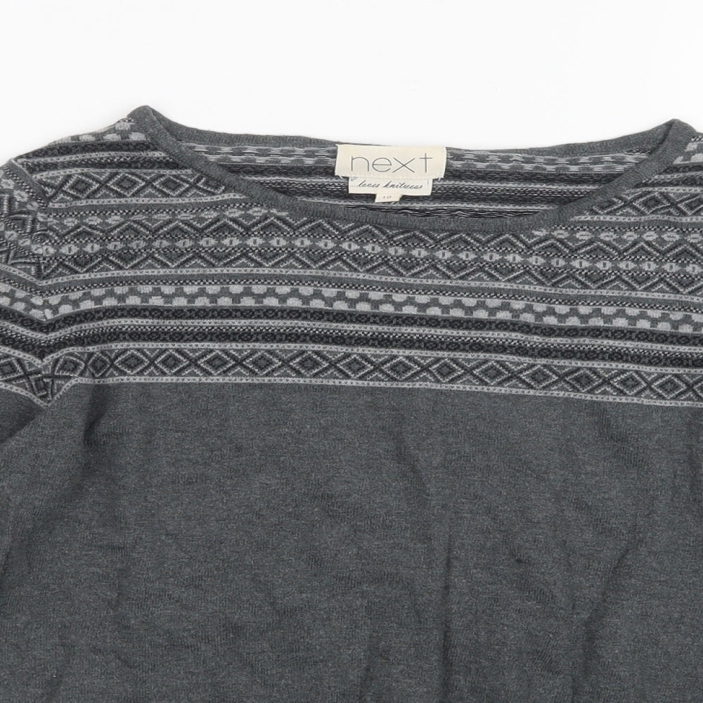 NEXT Womens Grey  Knit Pullover Jumper Size 10