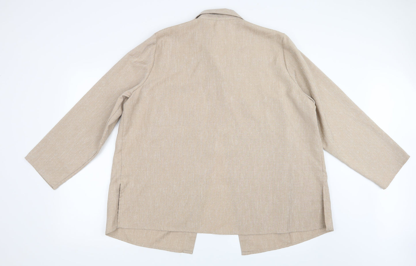 Daxon Womens Beige   Basic Button-Up Size 24