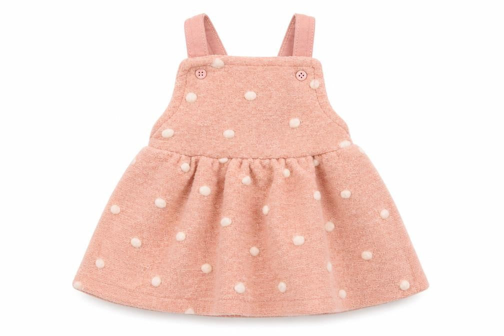 Front view of George girls’ pink polka dot skater dress, size 0-3, months