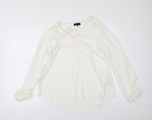 New Look Womens Ivory   Basic Blouse Size 10