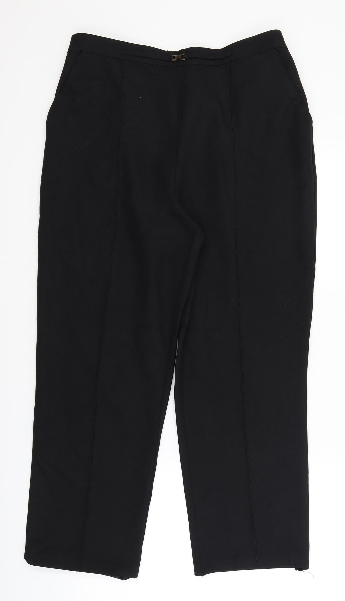 Papaya Womens Black   Dress Pants Trousers Size 14 L25 in