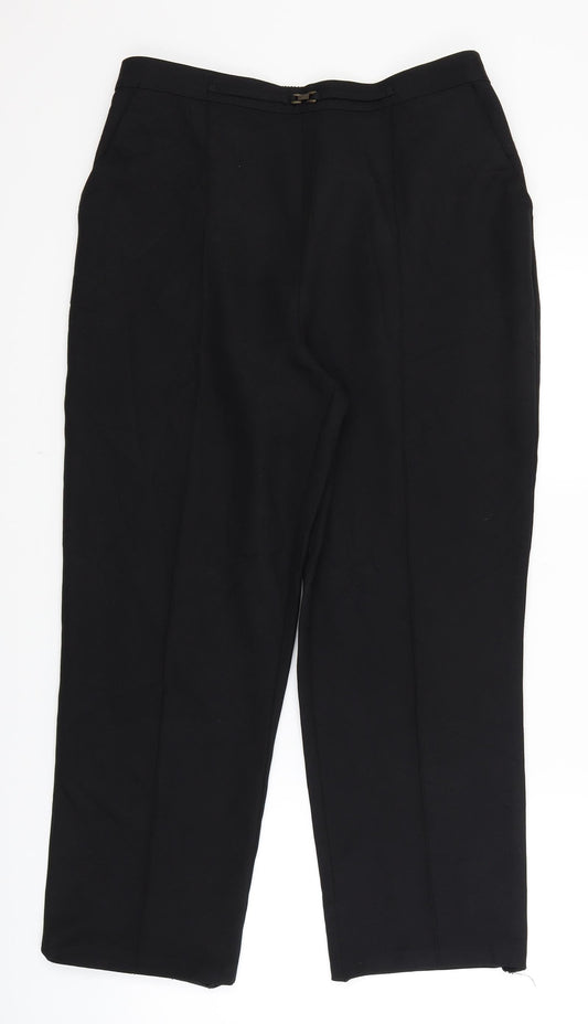 Papaya Womens Black   Dress Pants Trousers Size 14 L25 in