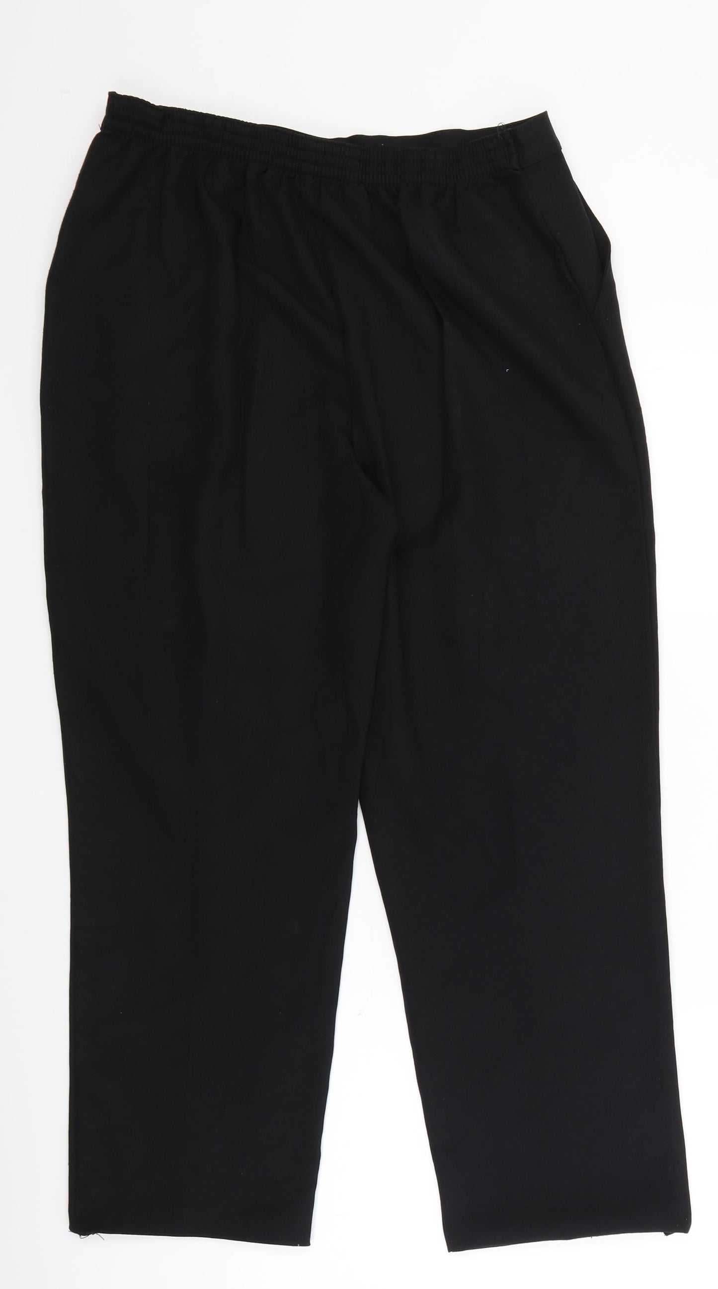 Papaya Womens Black   Dress Pants Trousers Size 14 L25 in